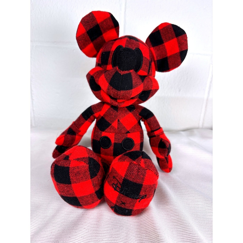 Disney x American Eagle Mickey Mouse Plush Special Edition Red Buffalo Plaid